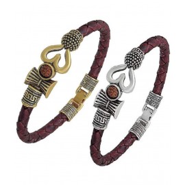 PAYSTORE Trishul Damru OM Rudraksha Gold and Silver Plated Mahadev Mahakal Shiva Bhakt