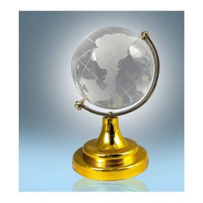 PAYSTORE Vastu / Feng Shui Crystal Pyramid for Positive Energy and Vastu Correction.Good Luck & Prosperity and Small Crystal Globe Combo - 6 cms
