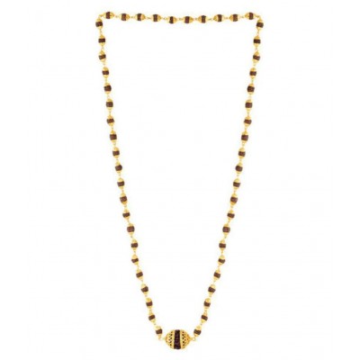 PAYSTORE original Rudraksha Mala with Big Rudraksha Pendand in Gold Plated Cap PAYSTORE original Rudraksha Mala with Big Rudraksha Pendand in Gold Plated Cap