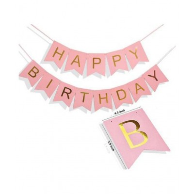 PINK- happy Birthday Balloons for Decoration, Premium Birthday Banner  (Set of 31))