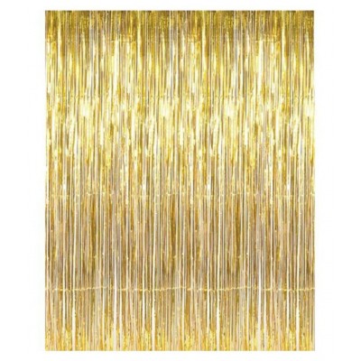 PIxelfox Happy Birthday Banner(Blue Gold) for Birthday Decoration + Fringe Curtain 2pc(3x6 Feet) + Metallic Balloons 30pc (white, blue, golden) birthday decoration kit, birthday balloon decoration combo for Boys, Girls, Kids, husband and Wife.