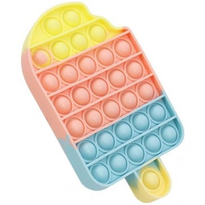 POPit square shape & Ice cream bite softi popit combo pack of 2 popit Push Pop Bubble Fidget Sensory Toy,Autism Special Needs Silicone Stress Relief Toy,Great Fidget Toy Sensory Toys Novelty Gifts for Girls Boys Kids Adults (Square) Gag Toy
