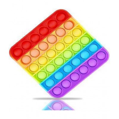 POPit square shape & Sensorial Ursinho popit combo pack of 2 popit Push Pop Bubble Fidget Sensory Toy,Autism Special Needs Silicone Stress Relief Toy,Great Fidget Toy Sensory Toys Novelty Gifts for Girls Boys Kids Adults (Square) Gag Toy