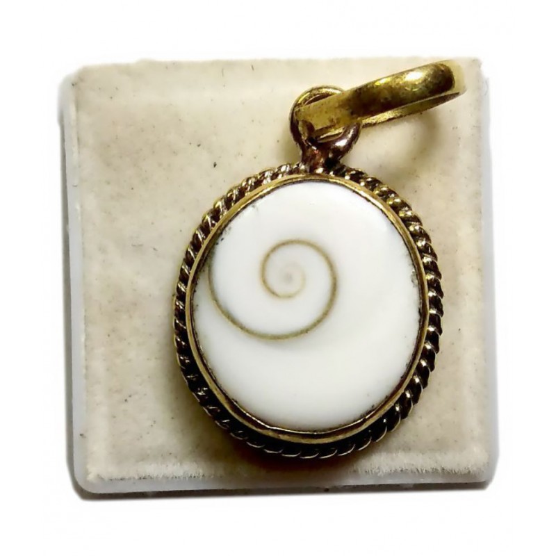 PRIYANSHU NAVARATN Gold Plated Natural Gomati Chakra Pendant Locket 6.50-7.50 Carat Panchdhatu Metal Pendant Locket for Men and Women