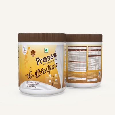 PRO360 Hair Grow Protein Health Drink Powder 250 gm Chocolate
