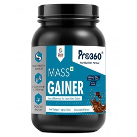 PRO360 Mass Gainer Chocolate Flavor Energy Powder 1 kg Chocolate