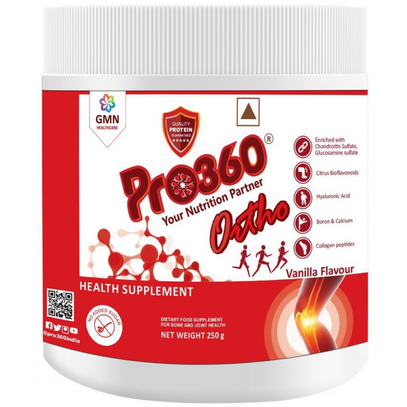 PRO360 Ortho Non Veg bone & joint Health Drink Powder 250 gm Vanilla