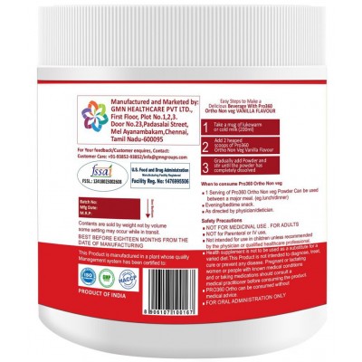 PRO360 Ortho Non Veg bone & joint Health Drink Powder 250 gm Vanilla