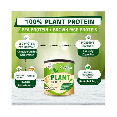 PRO360 Plant protein powder Health Drink Powder 400 gm Chocolate