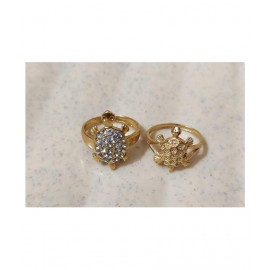 PS CREATIONS Kachua Tortoise Ring for Girl and Boys (Pack of 2)