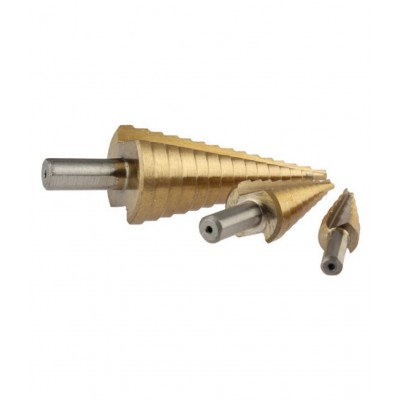 Pack of 3 HSS Steel Drilling Bits 4 to 12mm 20mm 32mm Step Power Drill Tool