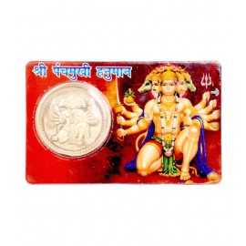 Panch Mukhi Hanuman Yantra Card Religious Card to Keep in Wallet for wealth Lucky God ATM cards