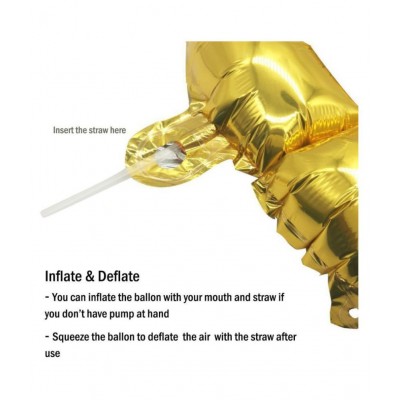 Party Factory Happy Anniversary Foil Letter Balloon Gold ( PACK OF 16 ALPHABET)