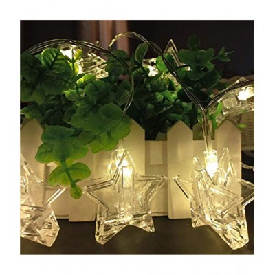 Party Propz 10 LED Star Photo Clip Fairy Lights - 4 FT Long - Home Decoration Valentine Gifts Girlfriend Boyfriend Birthday Anniversary Party Event