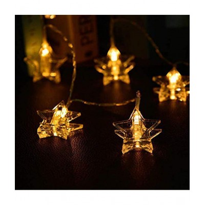 Party Propz 10 LED Star Photo Clip Fairy Lights - 4 FT Long - Home Decoration Valentine Gifts Girlfriend Boyfriend Birthday Anniversary Party Event