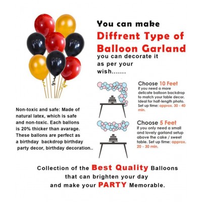 Party Propz 1st Happy Anniversary Decoration Items with Light LED Banner, Balloons, Glue Dot Arch 55Pcs Set for 1st Party Room Decoration Combo Set/Couple Wedding, Marriage Celebration