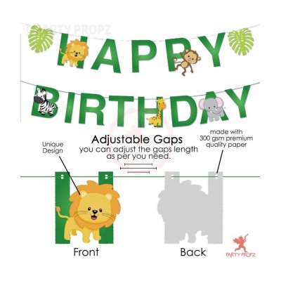 Party Propz 22Pcs Jungle Theme Birthday Combo For Jungle Birthday Decoration Items