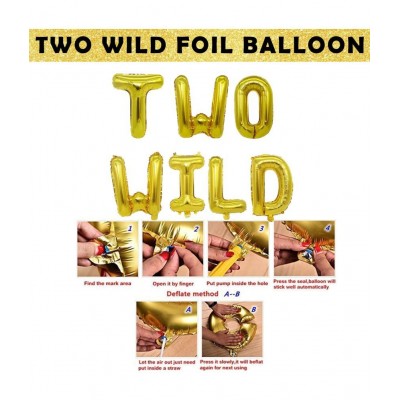 Party Propz 2nd Birthday Jungle Theme Decoration For Girls Boys - 55Pcs Two Wild Decoration - 2nd Birthday Party Decorations,Birthday Decorations kit for Girls 2nd birthday/ Baby Birthday Decoration Items 2 Year