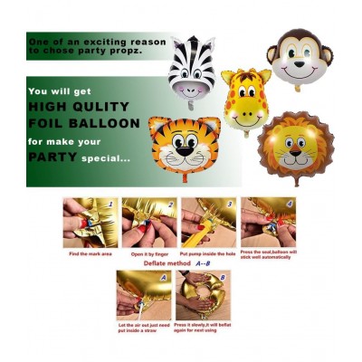 Party Propz 2nd Birthday Jungle Theme Decoration For Girls Boys - 55Pcs Two Wild Decoration - 2nd Birthday Party Decorations,Birthday Decorations kit for Girls 2nd birthday/ Baby Birthday Decoration Items 2 Year