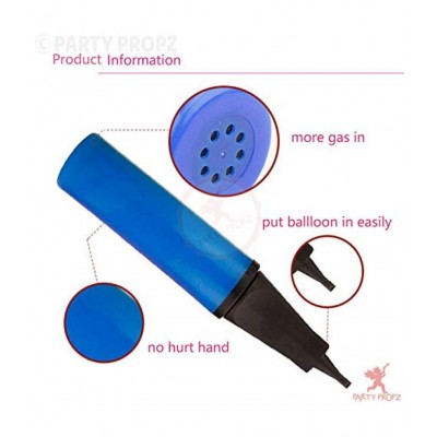 Party Propz Balloon Manual Hand Pump For Latex Foil, Helium Air Animal Rubber Baloon/Airpump/Balloons Pumper (Multicolor)