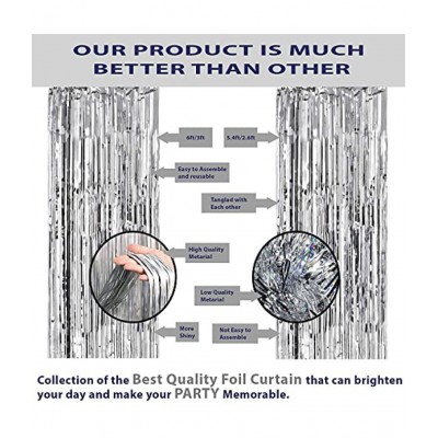 Party Propz Birthday Decorations kit for Boys - 42pcs Combo Sets - Blue Happy Birthday Banner Silver Foil Curtain Metallic Confetti Balloons for Boys Adult Husband / Birthday Decoration for Boys