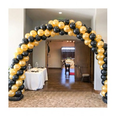 Party Propz Black And Golden Happy Anniversary Decorations for Home Kit - 51Pcs Combo Set for Home Bedroom Decorations - Happy Anniversary Paper Bunting, Metallic Balloons - Husband Wife Mom Dad Parents
