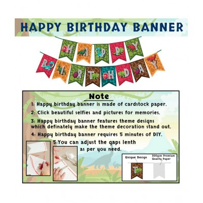 Party Propz Dinosaur Theme Birthday Decorations - 45Pcs For Boys, Girls, Kids - Kids Birthday Decoration Items, Birthday Decoration Items For Kids, Birthday Decorations Kit for Boys, Balloons