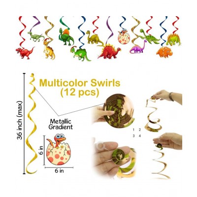 Party Propz Dinosaur Theme Birthday Decorations - 45Pcs For Boys, Girls, Kids - Kids Birthday Decoration Items, Birthday Decoration Items For Kids, Birthday Decorations Kit for Boys, Balloons