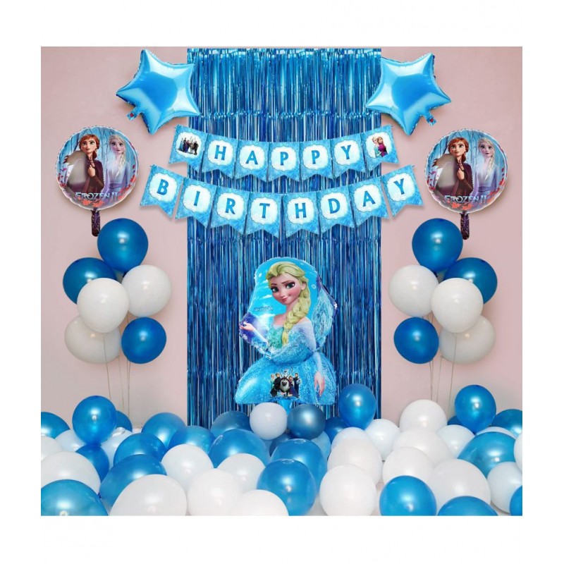Party Propz Frozen Theme Birthday Decoration for Girls 37Pcs - Princess Elsa Birthday Decorations - Frozen Birthday Decorations for Girls / Frozen Balloons for Birthday Decoration
