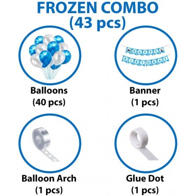 Party Propz Frozen Theme Birthday Decoration for Girls 43Pcs - Princess Elsa Birthday Party Decorations - Frozen Birthday Decorations for Girls / Frozen Balloons for Birthday Decoration