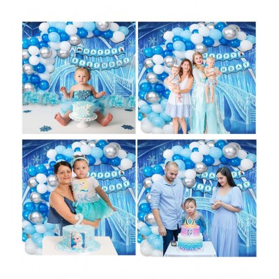Party Propz Frozen Theme Birthday Decoration for Girls 43Pcs - Princess Elsa Birthday Party Decorations - Frozen Birthday Decorations for Girls / Frozen Balloons for Birthday Decoration