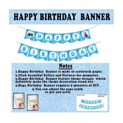 Party Propz Frozen Theme Birthday Decoration for Girls 47Pcs - Princess Elsa Birthday Party Decorations - Frozen Birthday Decorations for Girls / Frozen Balloons for Birthday Decoration