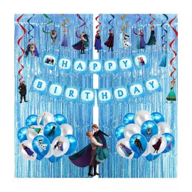 Party Propz Frozen Theme Birthday Decoration for Girls 47Pcs - Princess Elsa Birthday Party Decorations - Frozen Birthday Decorations for Girls / Frozen Balloons for Birthday Decoration