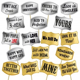 Party Propz™ Happy Anniversary Photo Props / wedding photo props / 25th anniversary decoration / happy anniversary decoration / anniversary photo props / 50th anniversary decorations
