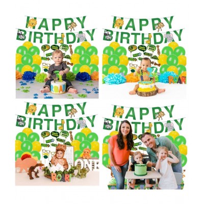 Party Propz Jungle Theme Party Decoration - 49Pcs For Boys Theme Decoration