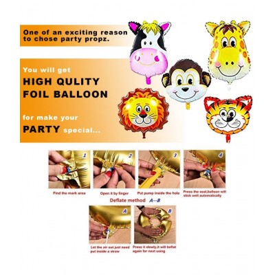 Party Propz Jungle Theme Party Decoration - 57Pcs For Boys Girls With Fairy Lights - Jungle Theme Birthday Party Decorations, Animal Theme Birthday Party Decorations, Animal Balloons, Birthday Theme,Theme Decoration