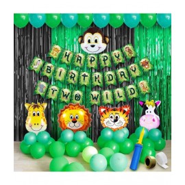 Party Propz Jungle Theme Party Decoration - 62Pcs For Boys Girls - Jungle Theme Birthday Party Decorations, Animal Theme Birthday Party Decorations, Animal Balloons, Birthday Theme,Theme Decoration