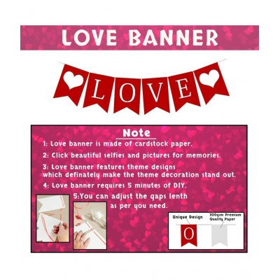 Party Propz Red And Golden Happy Anniversary Decorations for Home Kit - 40Pcs Combo Set with Lights for Home Bedroom Decorations - Happy Anniversary Foil Balloon, Love Banner, Balloons - Husband Wife Mom Dad Parents