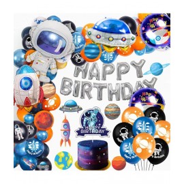 Party Propz Space Theme Birthday Decoration -59Pcs Kit- Space Theme Decoration, Galaxy Theme Birthday Decoration, Theme Birthday Party Decorations for Boys, Birthday Theme Decoration for Boys