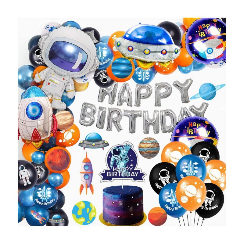 Party Propz Space Theme Birthday Decoration -59Pcs Kit- Space Theme Decoration, Galaxy Theme Birthday Decoration, Theme Birthday Party Decorations for Boys, Birthday Theme Decoration for Boys