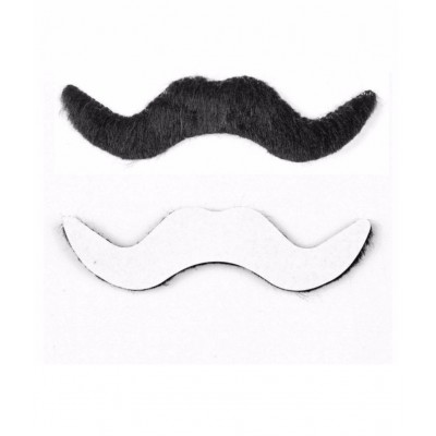 Party Propz Stickon Moustache, Black (Set of 12)