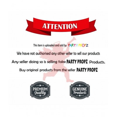 Party Propz Stickon Moustache, Black (Set of 12)