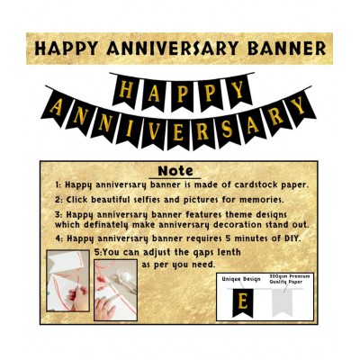 Party propz Anniversary Decoration Items Combo For Home -31 Items Rose Gold Combo Set Bunting, Curtains, Balloons, Foil Balloons anniversary decoration items For Bedroom