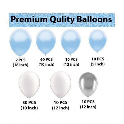 Party propz Happy Birthday Balloons Set / Blue Happy Birthday balloons Garland Kit-138Pcs Birthday Decorations Kit For Boys/Blue Balloons for Decoration/Helium Balloons for Birthday Decoration 1st Bday/Ballon Packet/ Balloon Arch