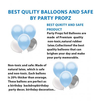 Party propz Happy Birthday Balloons Set / Blue Happy Birthday balloons Garland Kit-138Pcs Birthday Decorations Kit For Boys/Blue Balloons for Decoration/Helium Balloons for Birthday Decoration 1st Bday/Ballon Packet/ Balloon Arch