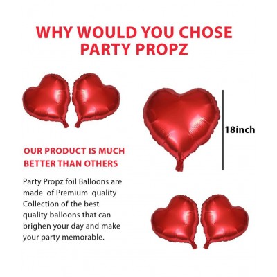 Party propz Happy Birthday Decoration Kit / Happy Birthday Banner & Balloons Decoration Kit - 73Pcs Combo Set - Birthday Banner, Heart Foil Ballons, Metallic & Latex Balloon, String Lights - Birthday Decor Items For Men & Women