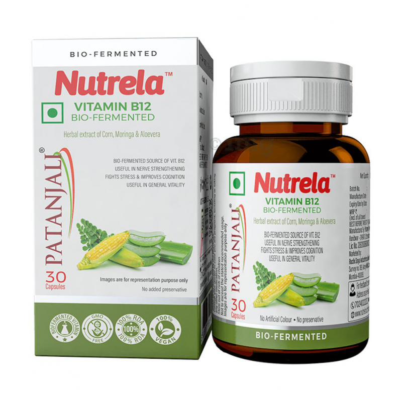 Patanjali NUTRELA VITAMIN B-12 30 CAPSULES PACK OF 3