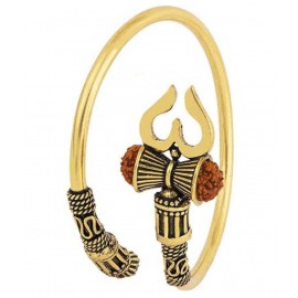 Paystore  Rudraksha Trishul Damroo Kada for Men & Women Designer Oxidized Gold Bahubali Kada Bracelet Paystore  Rudraksha Trishul Damroo Kada for Men & Women Designer Oxidized Gold Bahubali Kada Bracelet
