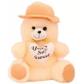 Peach Cap (12 Cm) Teddy Bear, Soft Toys, Stuffed toy, plush toys, teddy bear for girls/boys/kids, valentine day gift, anniversary gift, teddy for girlfriend boyfriend