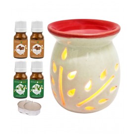 Peepalcomm Ceramic Aroma Oils & Diffusers Set - Pack of 7